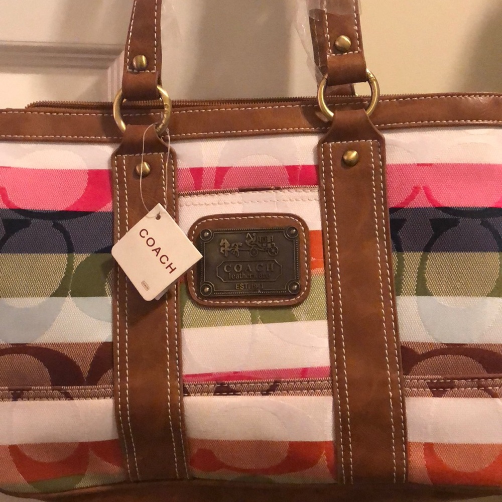 Brand-New Colorful Coach Purse